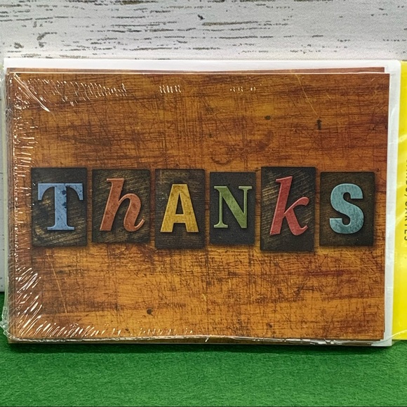 4/$14 8pk Hallmark Expressions THANKS Note Cards Blank Inside NEW SEALED - Picture 6 of 6